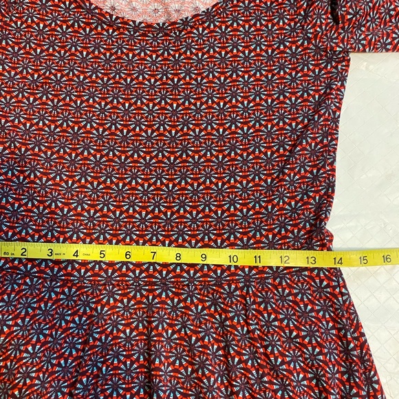 LuLaRoe Purple Pink Patterned Midi Dress medium - Picture 4 of 5